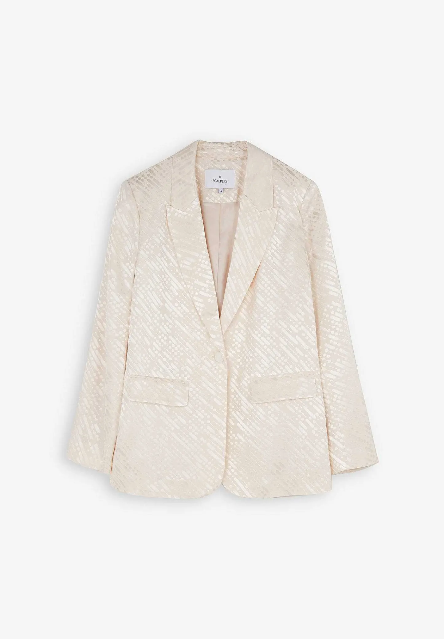 Online Scalpers Blazer Jacquard Detalle Tira Trenzada